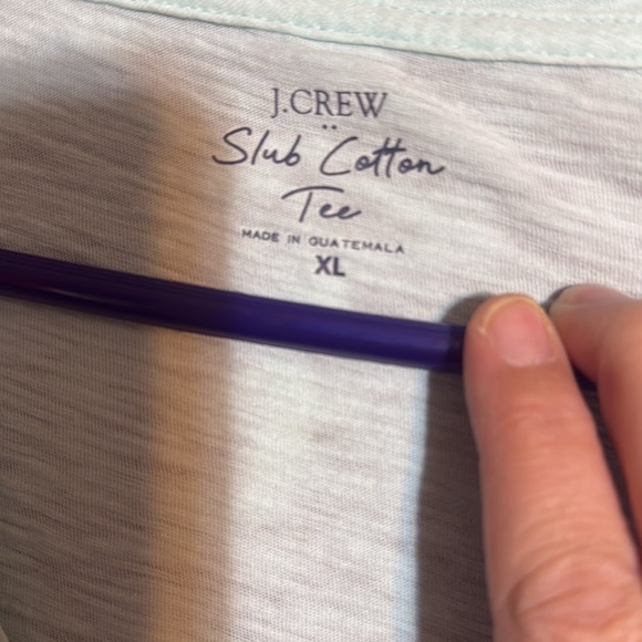 J CREW light blue xl slub cotton tee - Picture 3 of 4